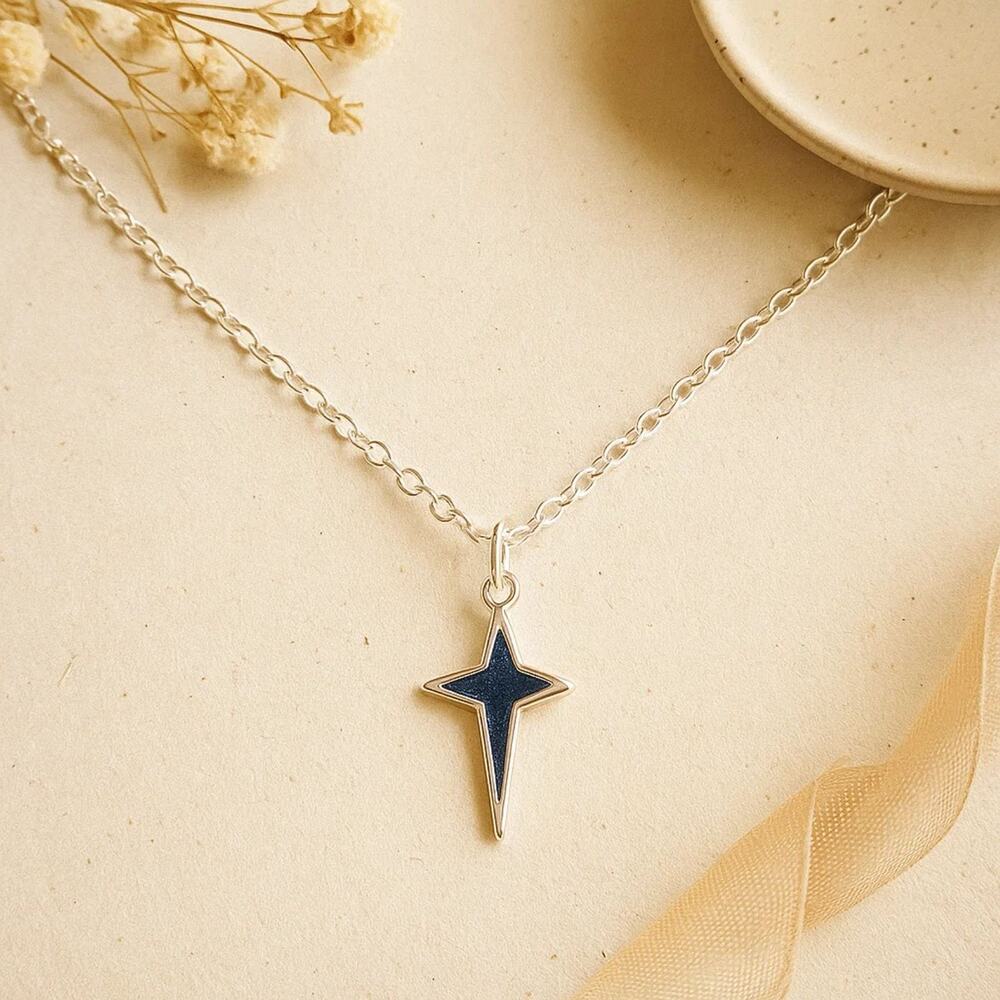 Vintage Emmons Evening Star Silver Celestial Necklace – Signed NOS Circa 1960s